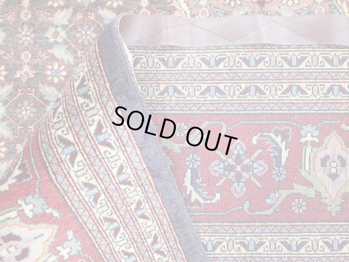 画像13: オールド 70年 アンティーク ペルシャ 絨毯 タブリーズ 3m リビング ダイニング サイズ 295 x 198 cm 天然 コルク ウール 手織り トライバル ラグ 敷物 マット カーペット 紺 マヒ 柄 ヴィンテージ OLD (13)