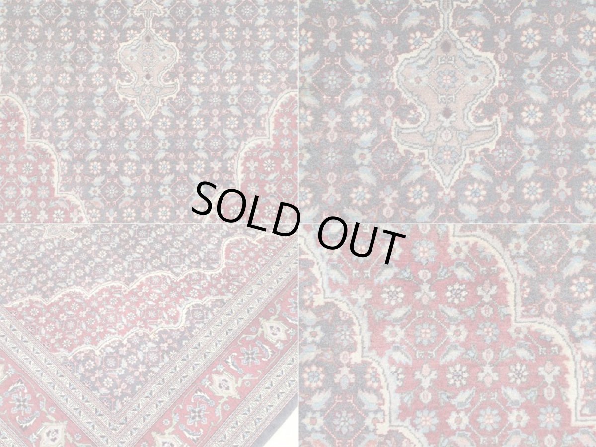 画像17: オールド 70年 アンティーク ペルシャ 絨毯 タブリーズ 3m リビング ダイニング サイズ 295 x 198 cm 天然 コルク ウール 手織り トライバル ラグ 敷物 マット カーペット 紺 マヒ 柄 ヴィンテージ OLD (17)