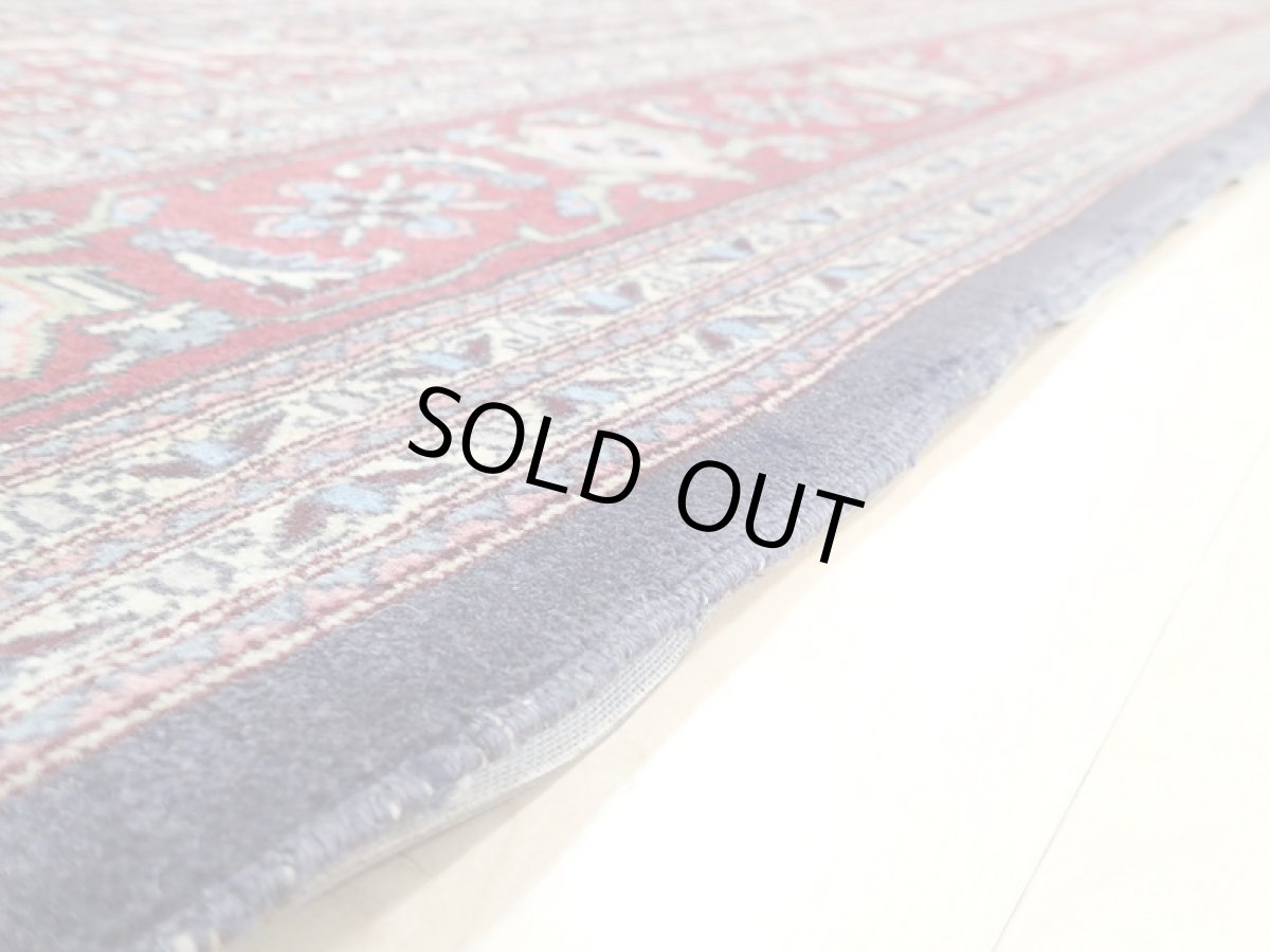 画像12: オールド 70年 アンティーク ペルシャ 絨毯 タブリーズ 3m リビング ダイニング サイズ 295 x 198 cm 天然 コルク ウール 手織り トライバル ラグ 敷物 マット カーペット 紺 マヒ 柄 ヴィンテージ OLD (12)