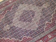 画像9: オールド 70年 アンティーク ペルシャ 絨毯 タブリーズ 3m リビング ダイニング サイズ 295 x 198 cm 天然 コルク ウール 手織り トライバル ラグ 敷物 マット カーペット 紺 マヒ 柄 ヴィンテージ OLD (9)