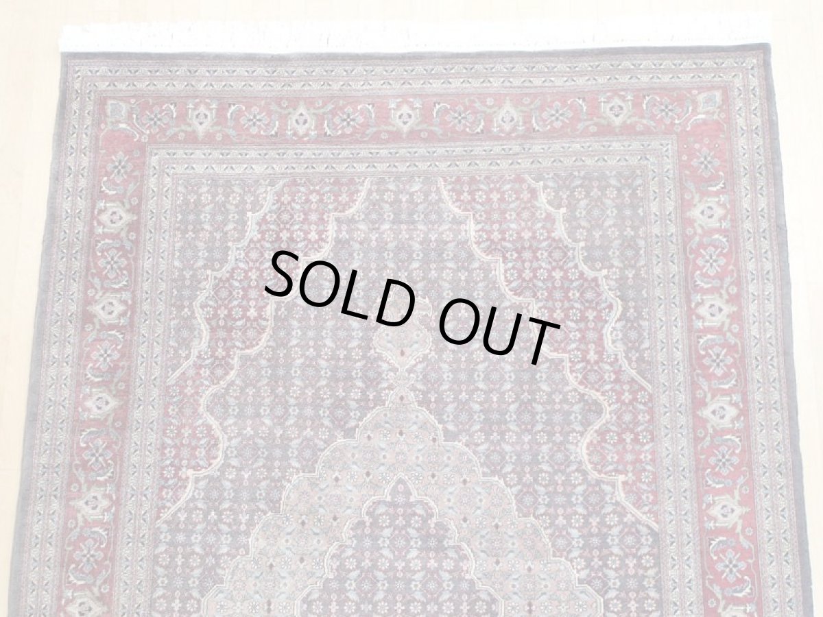 画像7: オールド 70年 アンティーク ペルシャ 絨毯 タブリーズ 3m リビング ダイニング サイズ 295 x 198 cm 天然 コルク ウール 手織り トライバル ラグ 敷物 マット カーペット 紺 マヒ 柄 ヴィンテージ OLD (7)