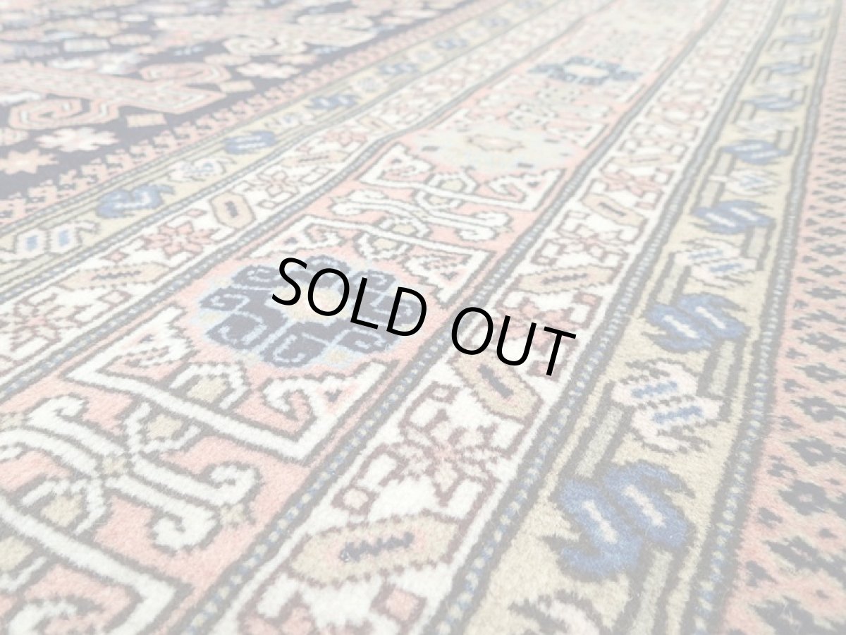 画像13: ペルシャ 絨毯 アルデビル 2.7m リビング ダイニング 大判 サイズ 265 x 173 cm 32 手織り トライバル ラグ 天然 ウール 敷物 マット カーペット 紺 サーモン ピンク 紫 民族柄 (13)