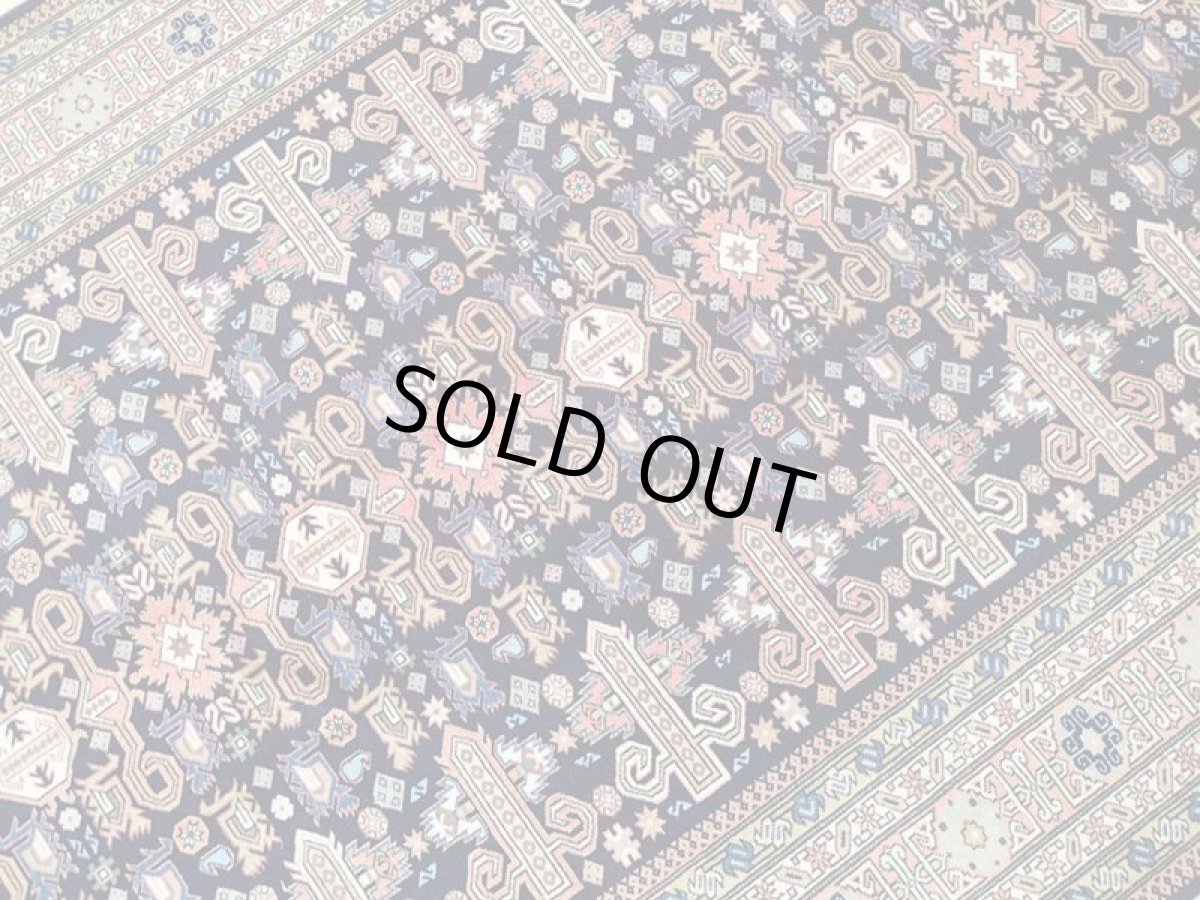 画像9: ペルシャ 絨毯 アルデビル 2.7m リビング ダイニング 大判 サイズ 265 x 173 cm 32 手織り トライバル ラグ 天然 ウール 敷物 マット カーペット 紺 サーモン ピンク 紫 民族柄 (9)