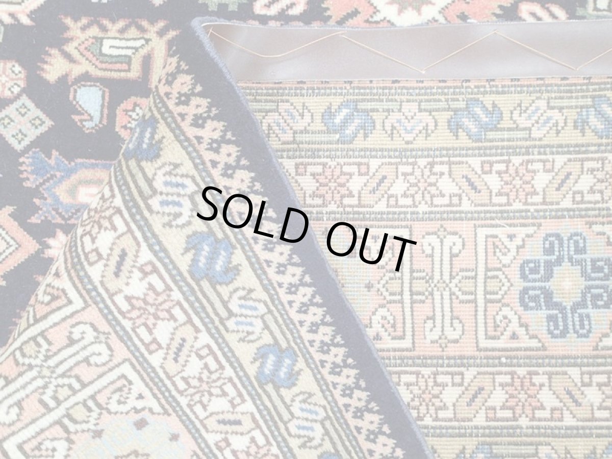 画像16: ペルシャ 絨毯 アルデビル 2.7m リビング ダイニング 大判 サイズ 265 x 173 cm 32 手織り トライバル ラグ 天然 ウール 敷物 マット カーペット 紺 サーモン ピンク 紫 民族柄 (16)