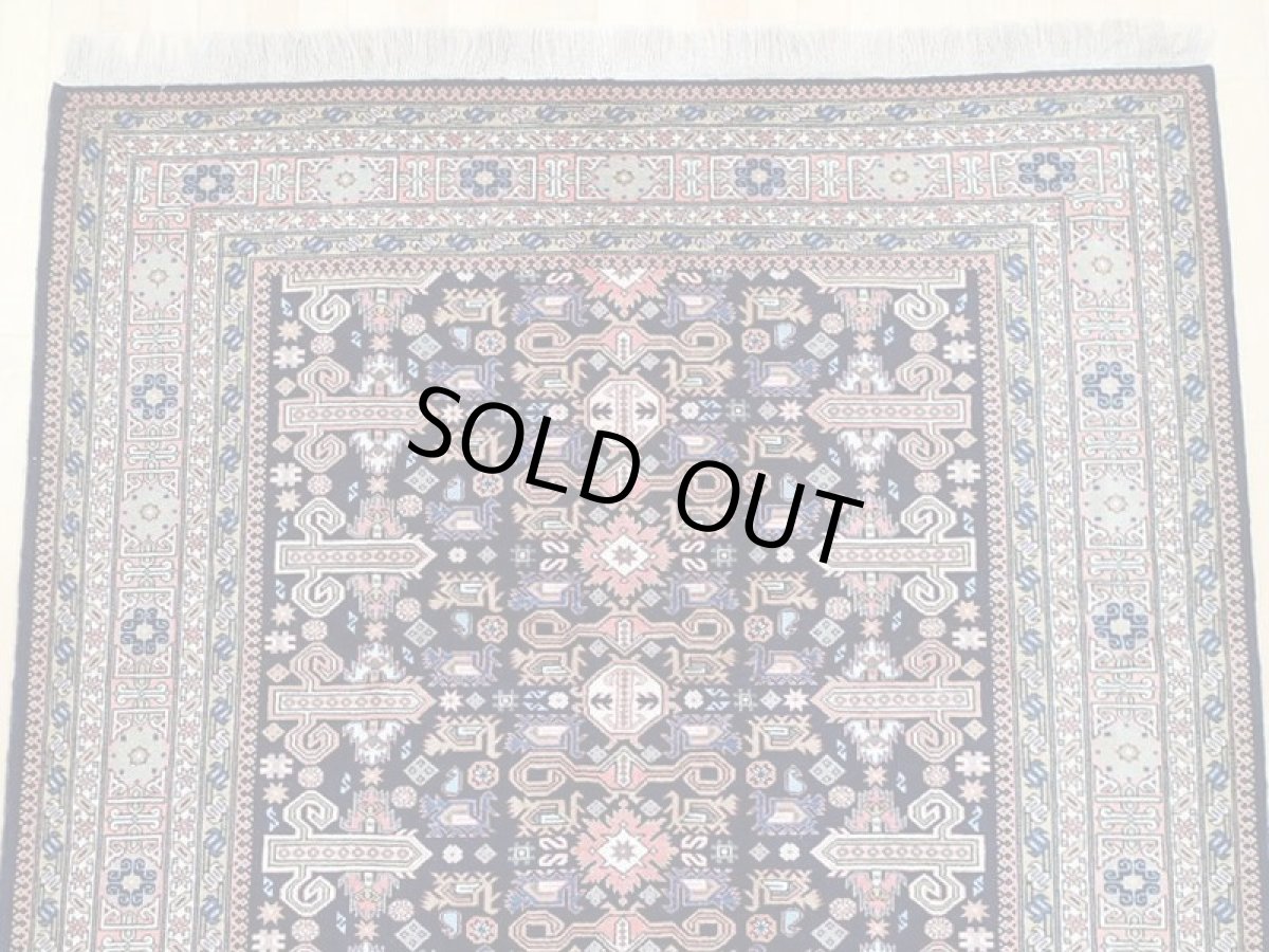 画像7: ペルシャ 絨毯 アルデビル 2.7m リビング ダイニング 大判 サイズ 265 x 173 cm 32 手織り トライバル ラグ 天然 ウール 敷物 マット カーペット 紺 サーモン ピンク 紫 民族柄 (7)