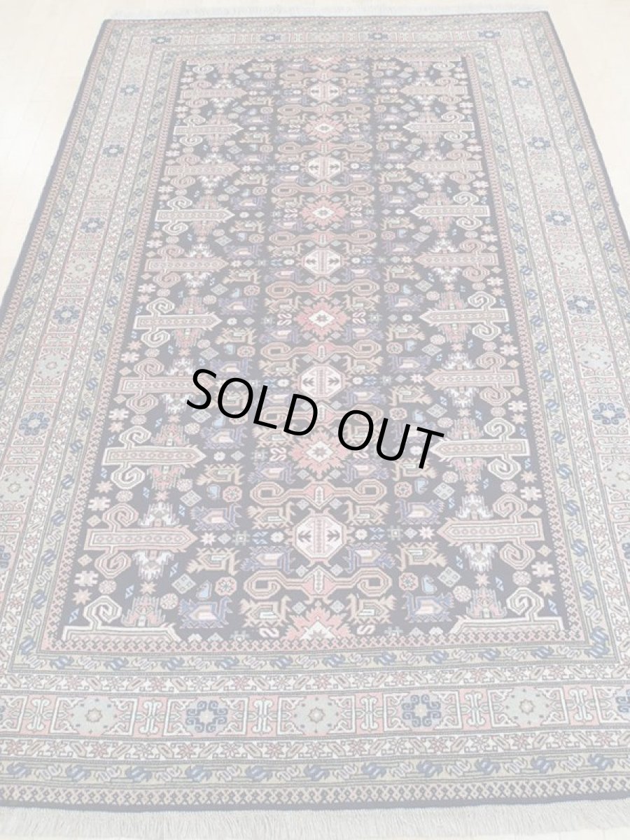 画像6: ペルシャ 絨毯 アルデビル 2.7m リビング ダイニング 大判 サイズ 265 x 173 cm 32 手織り トライバル ラグ 天然 ウール 敷物 マット カーペット 紺 サーモン ピンク 紫 民族柄 (6)