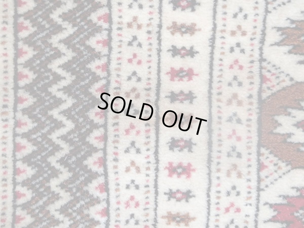 画像18: 新品 ペルシャ 絨毯 トルクメン 2m センター テーブル ソファ サイズ 192 x 146 cm 525 天然 ウール シルク 手織り トライバル ラグ敷物 マット カーペット 生成り クリーム 赤 茶 幾何学模様 民族柄 (18)