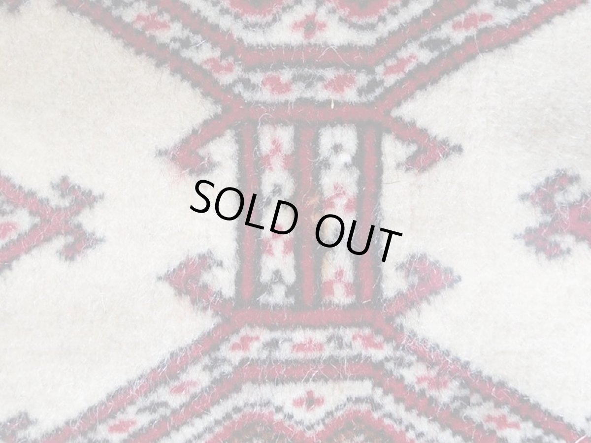 画像15: 新品 ペルシャ 絨毯 トルクメン 2m センター テーブル ソファ サイズ 192 x 146 cm 525 天然 ウール シルク 手織り トライバル ラグ敷物 マット カーペット 生成り クリーム 赤 茶 幾何学模様 民族柄 (15)