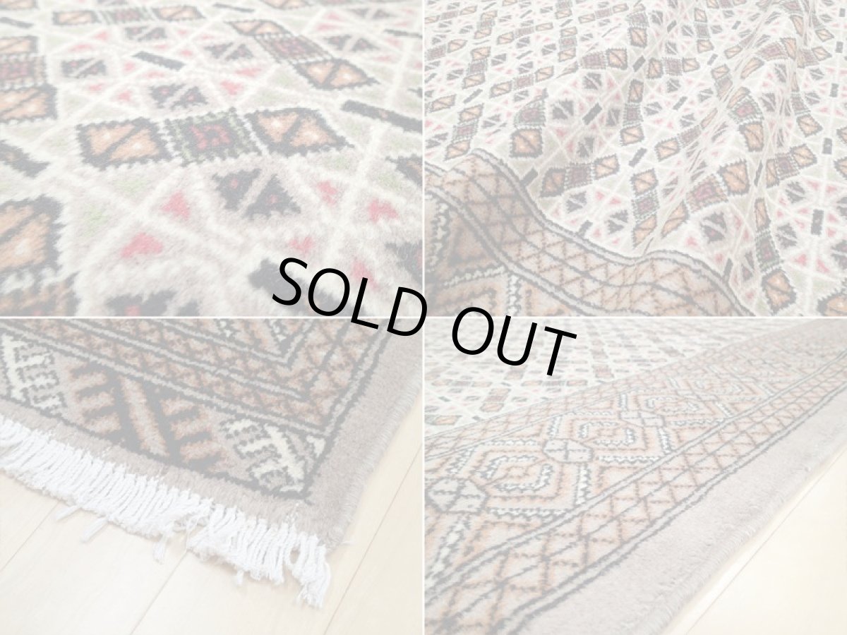 画像16: オールド ペルシャ 絨毯 トルクメン 2.8m リビング ダイニング 大判 サイズ 277 x 200 cm f226 手織り トライバル ラグ 天然 ウール 敷物 マット ハンドメイド カーペット 茶 クリーム ヴィンテージ OLD (16)