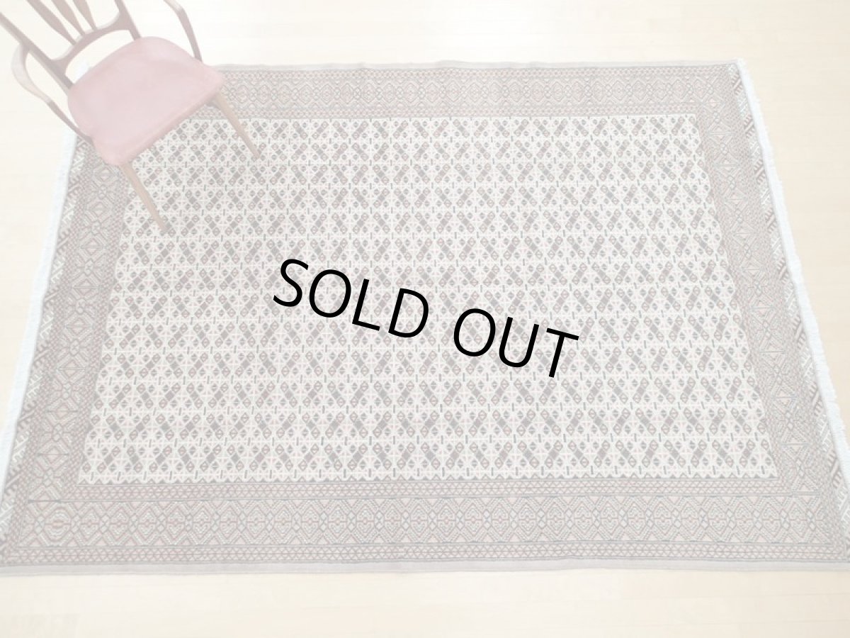 画像4: オールド ペルシャ 絨毯 トルクメン 2.8m リビング ダイニング 大判 サイズ 277 x 200 cm f226 手織り トライバル ラグ 天然 ウール 敷物 マット ハンドメイド カーペット 茶 クリーム ヴィンテージ OLD (4)