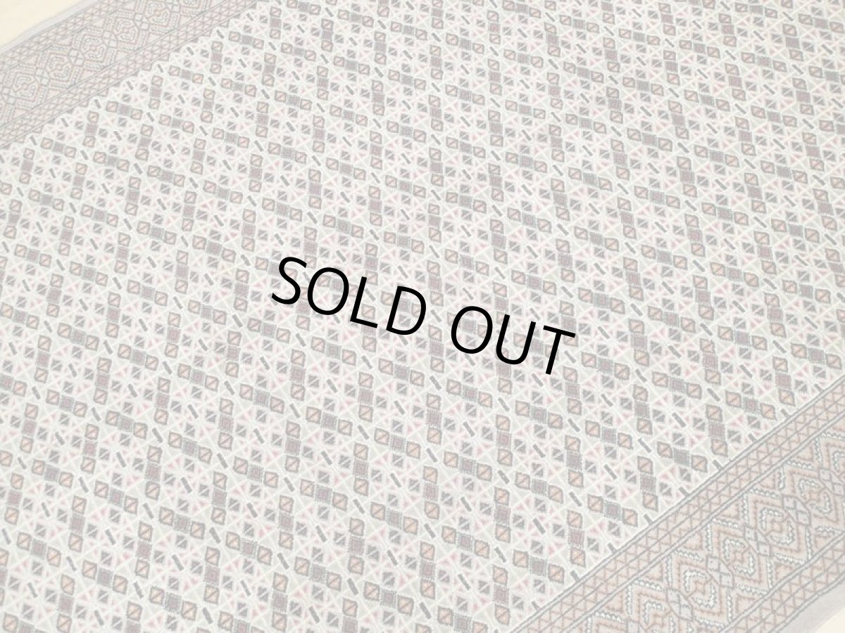 画像9: オールド ペルシャ 絨毯 トルクメン 2.8m リビング ダイニング 大判 サイズ 277 x 200 cm f226 手織り トライバル ラグ 天然 ウール 敷物 マット ハンドメイド カーペット 茶 クリーム ヴィンテージ OLD (9)