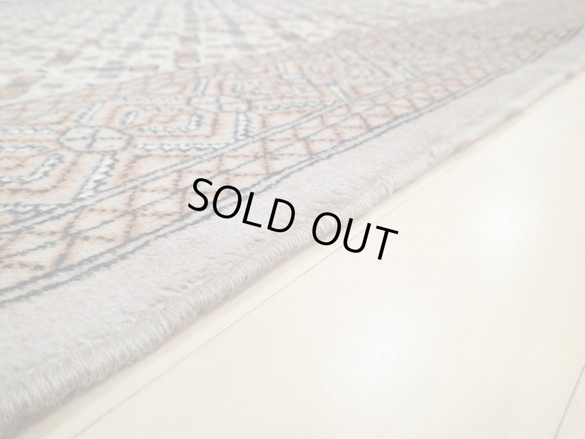 画像13: オールド ペルシャ 絨毯 トルクメン 2.8m リビング ダイニング 大判 サイズ 277 x 200 cm f226 手織り トライバル ラグ 天然 ウール 敷物 マット ハンドメイド カーペット 茶 クリーム ヴィンテージ OLD (13)