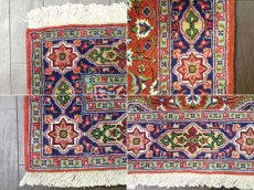 画像15: 新品 ペルシャ 絨毯 サルーク 1.5m センター サイズ 148 x 100 cm E46 ウール 手織り トライバル ラグ ハンドメイド マット カーペット 茶 (15)