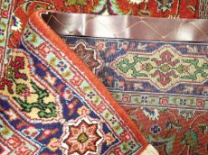 画像12: 新品 ペルシャ 絨毯 サルーク 1.5m センター サイズ 148 x 100 cm E46 ウール 手織り トライバル ラグ ハンドメイド マット カーペット 茶 (12)