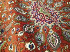画像9: 新品 ペルシャ 絨毯 サルーク 1.5m センター サイズ 148 x 100 cm E46 ウール 手織り トライバル ラグ ハンドメイド マット カーペット 茶 (9)