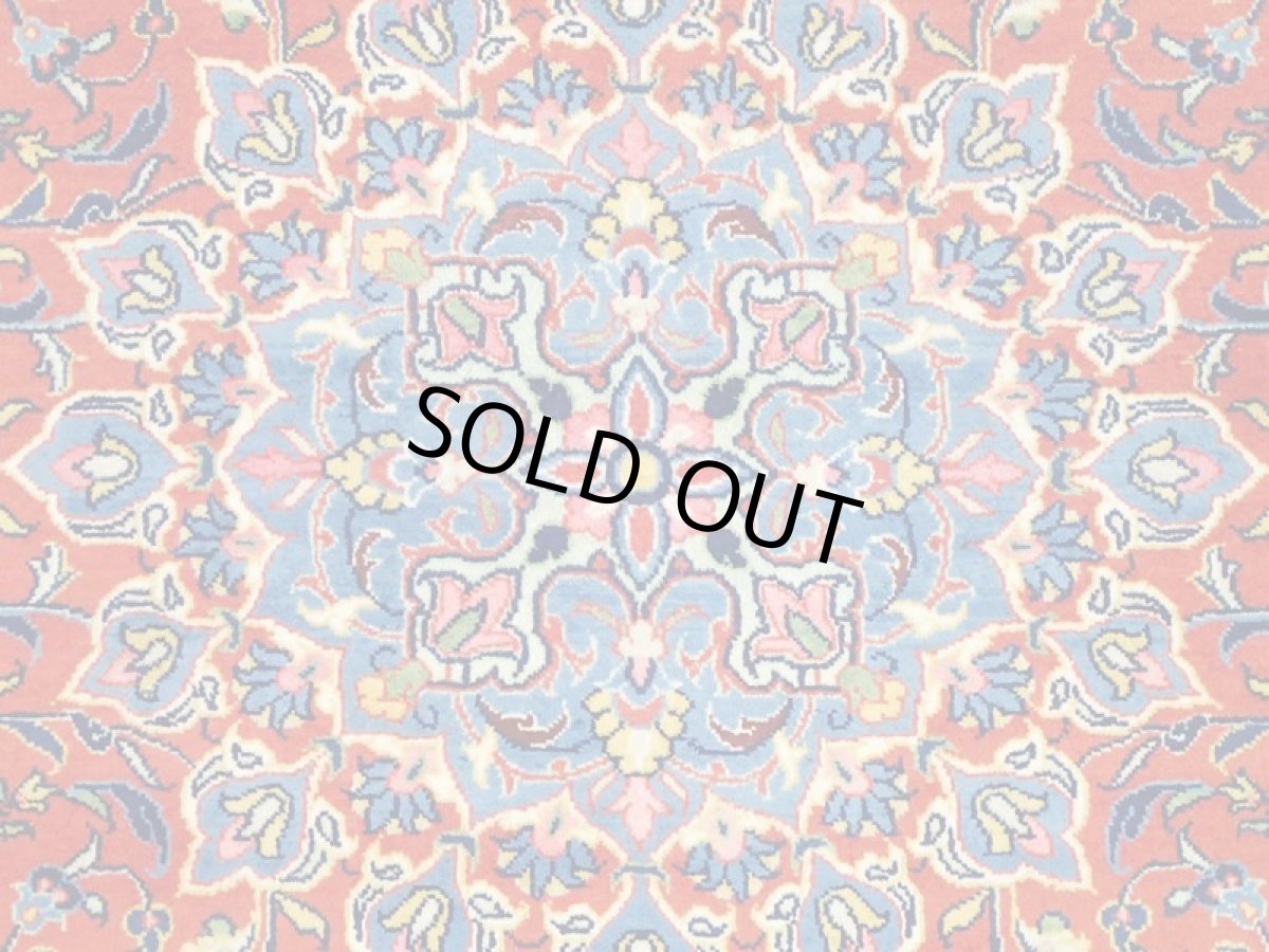 画像11: 美品 ペルシャ 絨毯 サルーク 3.4m リビング ダイニング 大判 サイズ 335 x 238 cm n240 ウール 手織り トライバル ラグ ハンドメイド マット カーペット 水色 赤 紺 ヴィンテージ (11)