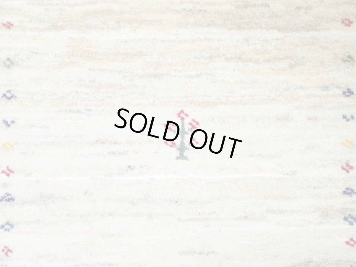 画像10: 新品 ペルシャ ギャッベ 1.3m アクセント サイズ 125 x 88 cm n209 ハンドメイド ギャベ 手織り トライバル ラグ 天然 ウール 敷物 マット カーペット クリーム 生成り マルチカラー 動物 (10)