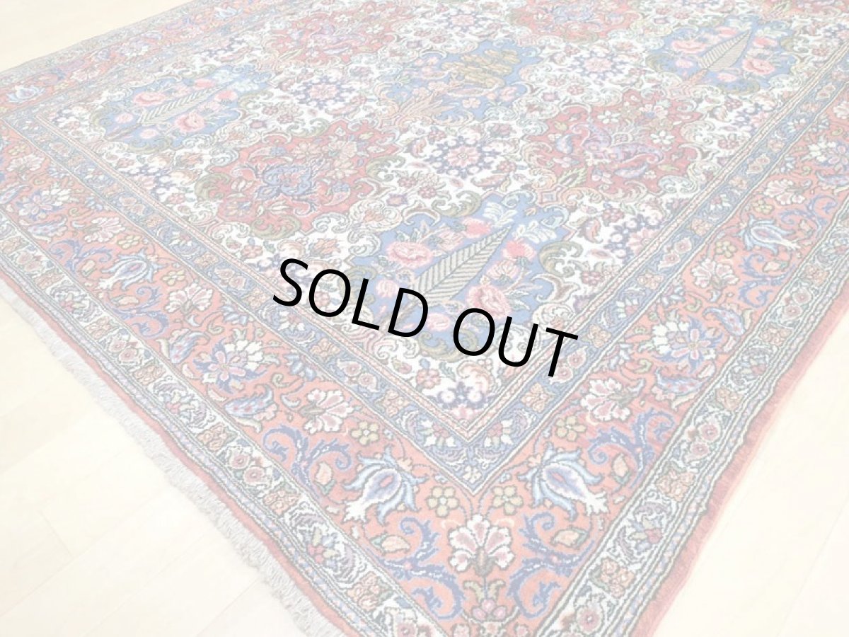 画像9: 新品 ペルシャ 絨毯 バクティアリ 2.5m リビング ダイニング サイズ 247 x 153 cm 27 手織り トライバル ラグ 天然 ウール 敷物 マット カーペット カラフル ブロック 花柄 庭園 (9)