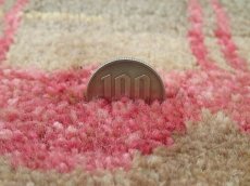 画像15: 新品 ペルシャ ギャッベ 2m リビング ダイニング サイズ 205 x 160 cm n203 ハンドメイド ギャベ 手織り トライバル ラグ 天然 ウール 敷物 マット カーペット クリーム マルチカラー グラデーション (15)