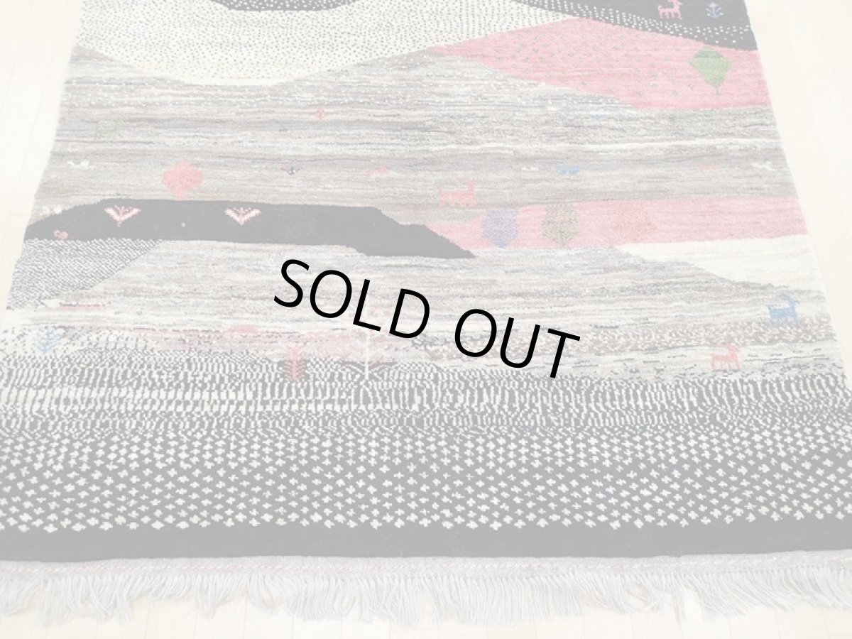 画像10: 新品 ペルシャ ギャッベ 2m リビング ダイニング サイズ 202 x 152 cm n202 ハンドメイド ギャベ 手織り トライバル ラグ 天然 ウール 敷物 マット カーペット クリーム ピンク マルチカラー 風景 (10)