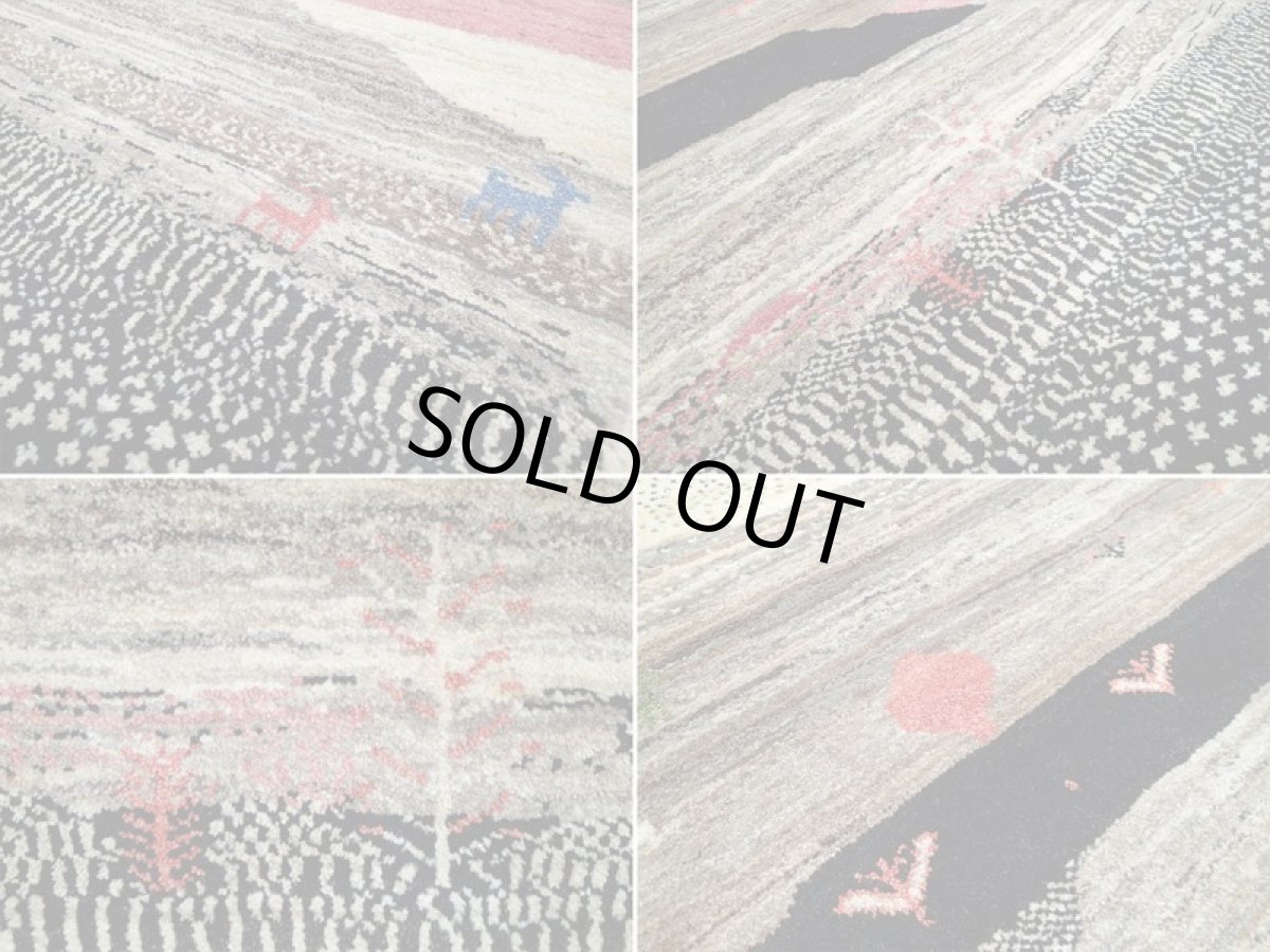 画像16: 新品 ペルシャ ギャッベ 2m リビング ダイニング サイズ 202 x 152 cm n202 ハンドメイド ギャベ 手織り トライバル ラグ 天然 ウール 敷物 マット カーペット クリーム ピンク マルチカラー 風景 (16)