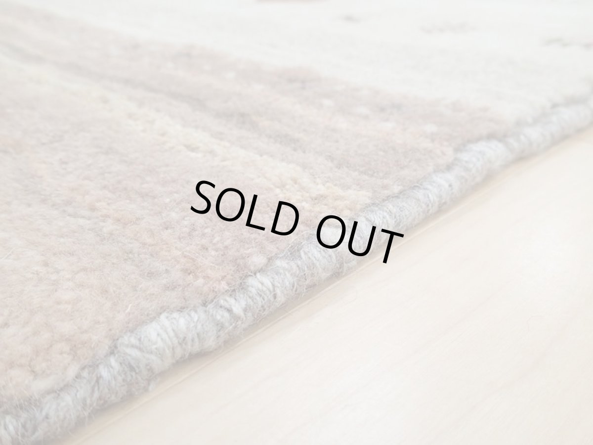 画像10: 新品 ペルシャ ギャッベ 2m リビング ダイニング サイズ 204 x 155 cm n205 ハンドメイド ギャベ 手織り トライバル ラグ 天然 ウール 敷物 マット カーペット クリーム ピンク マルチカラー グラデーション (10)