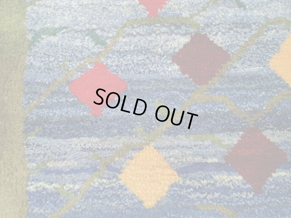 画像10: 新品 ペルシャ ギャッベ 2m リビング ダイニング サイズ 200 x 159 cm n206 ハンドメイド ギャベ 手織り トライバル ラグ 天然 ウール 敷物 マット カーペット 藍 紺 青 ザクロ 樹木 柄 (10)