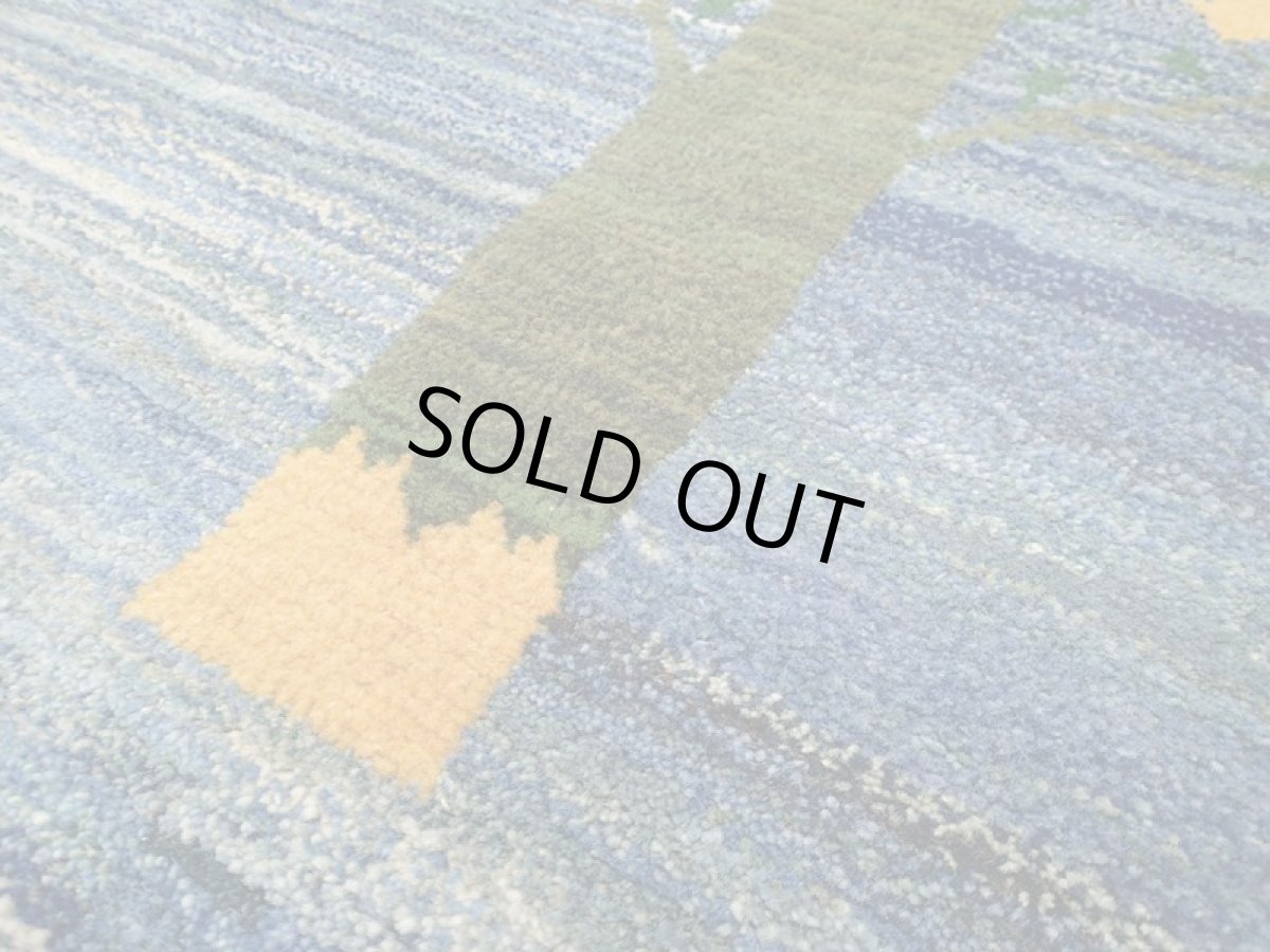 画像12: 新品 ペルシャ ギャッベ 2m リビング ダイニング サイズ 200 x 159 cm n206 ハンドメイド ギャベ 手織り トライバル ラグ 天然 ウール 敷物 マット カーペット 藍 紺 青 ザクロ 樹木 柄 (12)