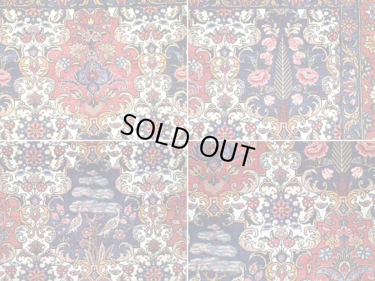 画像17: 新品同様 ペルシャ 絨毯 バクティアリ 2m スクエア 正方形 リビング ダイニング サイズ 207 x 207 cm 66 手織り トライバル ラグ 天然 ウール 敷物 マット カーペット カラフル ブロック 花柄 庭園 s-66-207207s009  (17)