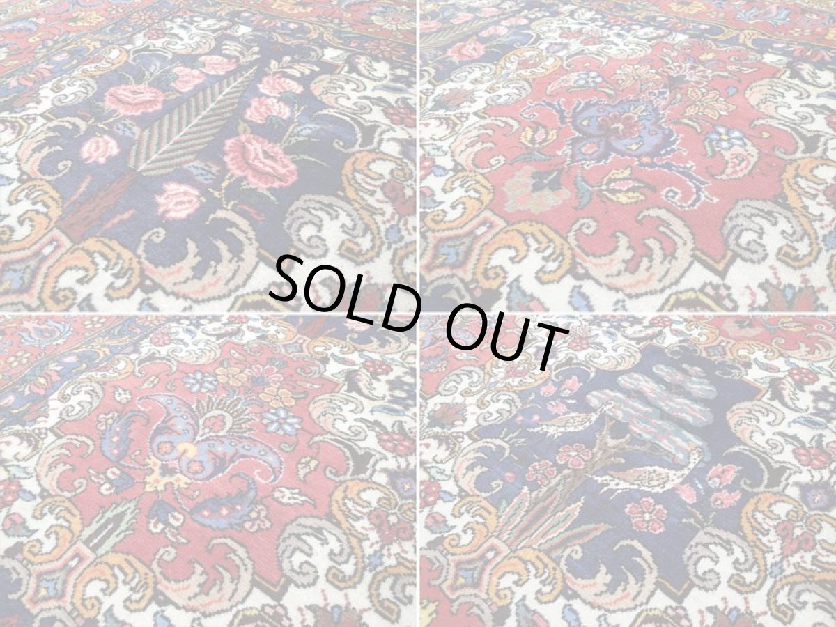 画像16: 新品同様 ペルシャ 絨毯 バクティアリ 2m スクエア 正方形 リビング ダイニング サイズ 207 x 207 cm 66 手織り トライバル ラグ 天然 ウール 敷物 マット カーペット カラフル ブロック 花柄 庭園 s-66-207207s009  (16)