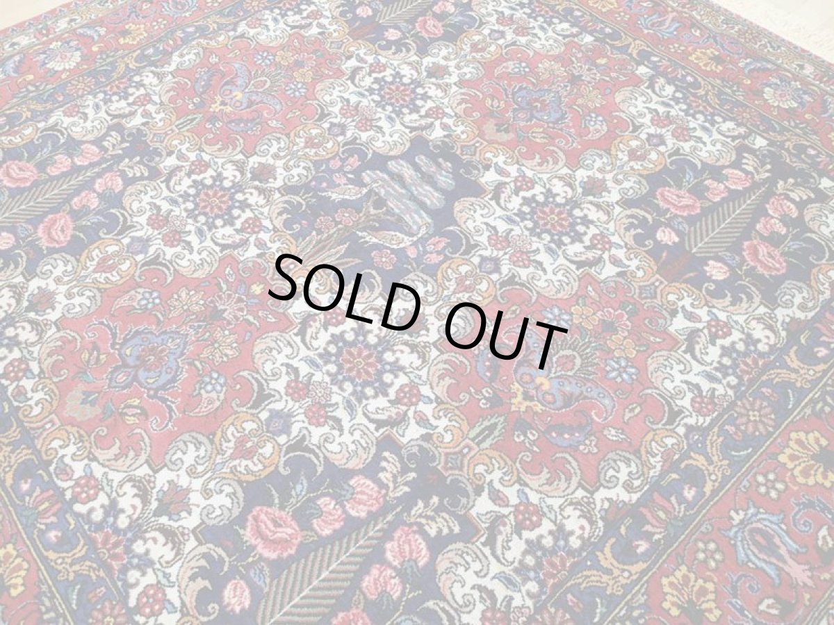 画像8: 新品同様 ペルシャ 絨毯 バクティアリ 2m スクエア 正方形 リビング ダイニング サイズ 207 x 207 cm 66 手織り トライバル ラグ 天然 ウール 敷物 マット カーペット カラフル ブロック 花柄 庭園 s-66-207207s009  (8)