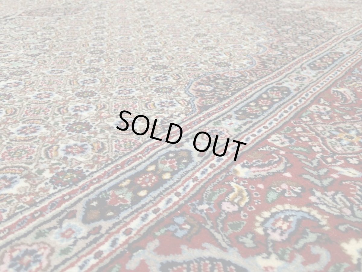 画像12: 新品 ペルシャ 絨毯 ムード 3m リビング ダイニング サイズ 290 x 195 cm 81 ウール シルク 手織り ラグ ハンドメイド カーペット 敷物 クリーム 紺 エンジ (12)