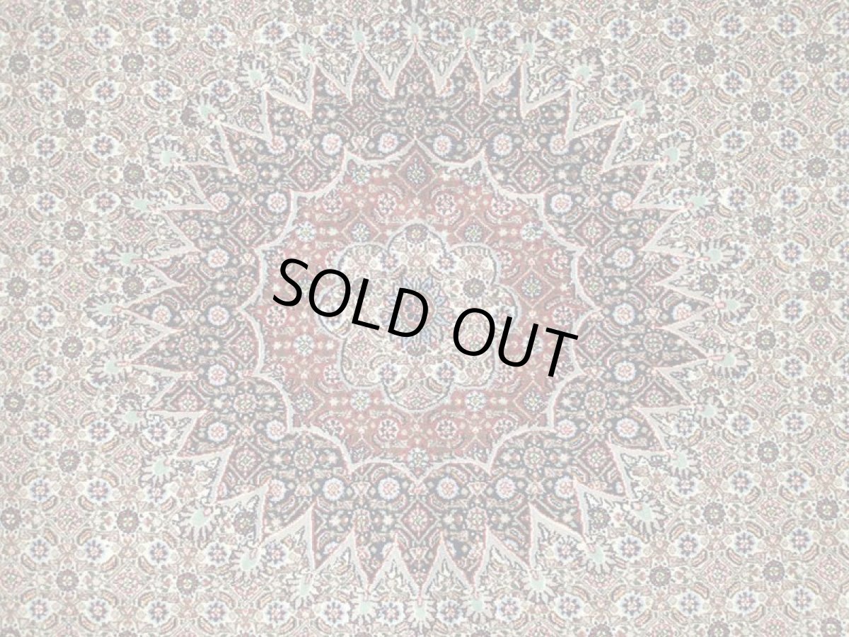 画像10: 新品 ペルシャ 絨毯 ムード 3m リビング ダイニング サイズ 290 x 195 cm 81 ウール シルク 手織り ラグ ハンドメイド カーペット 敷物 クリーム 紺 エンジ (10)