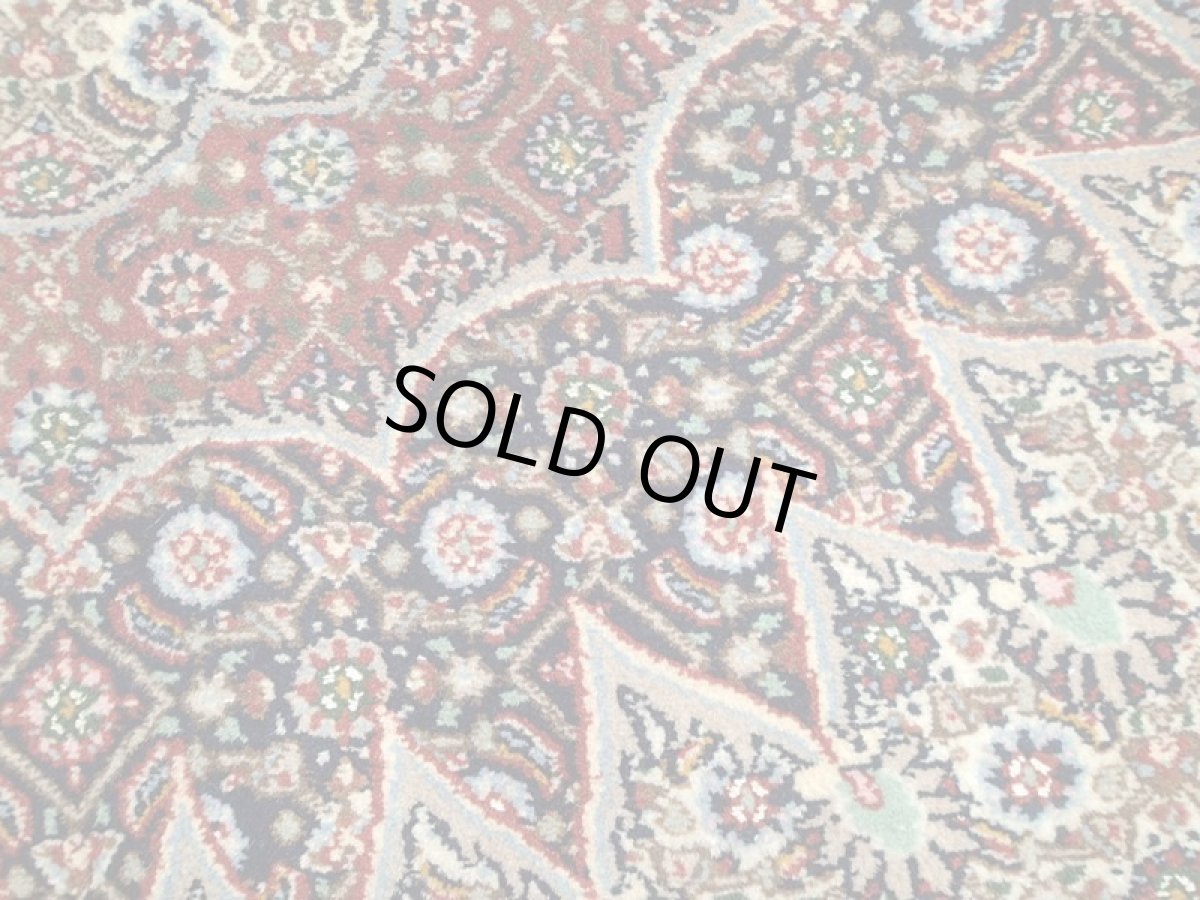 画像11: 新品 ペルシャ 絨毯 ムード 3m リビング ダイニング サイズ 290 x 195 cm 81 ウール シルク 手織り ラグ ハンドメイド カーペット 敷物 クリーム 紺 エンジ (11)