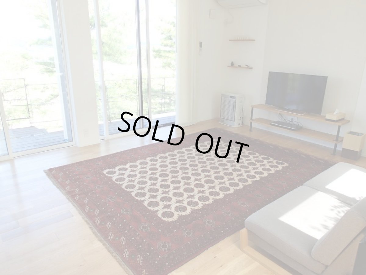 画像3: 新品 ペルシャ 絨毯 トルクメン 2.8m リビング ダイニング サイズ 285 x 215 cm 31 トライバル ラグ 天然 ウール 敷物 マット カーペット エンジ 赤 茶 クリーム 民族 柄 大判 (3)