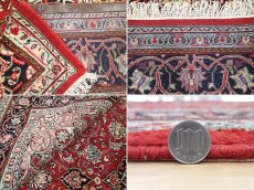 画像20: 美品 ペルシャ 絨毯 サルーク 3.5m リビング ダイニング 大判 サイズ 350 x 250 cm 67 ウール 手織り トライバル ラグ ハンドメイド マット カーペット 赤 ヴィンテージ  鮮やかで深みのある赤のコントラストが美しい (20)