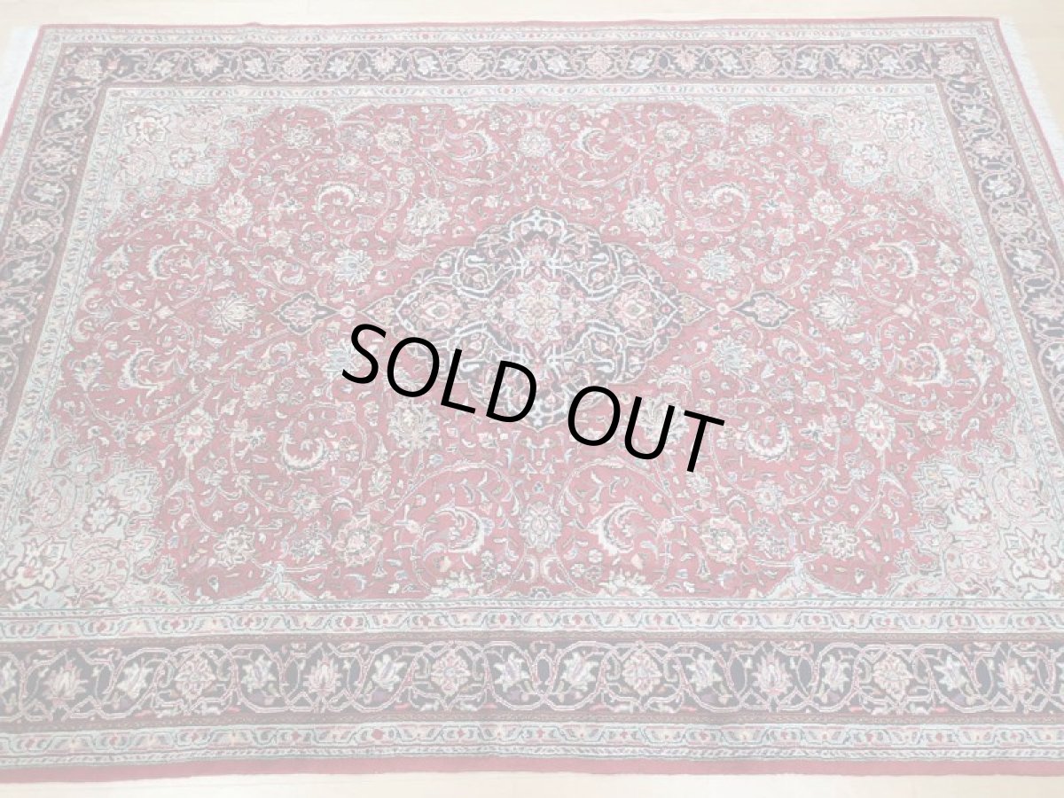 画像3: 美品 ペルシャ 絨毯 サルーク 3.5m リビング ダイニング 大判 サイズ 350 x 250 cm 67 ウール 手織り トライバル ラグ ハンドメイド マット カーペット 赤 ヴィンテージ  鮮やかで深みのある赤のコントラストが美しい (3)