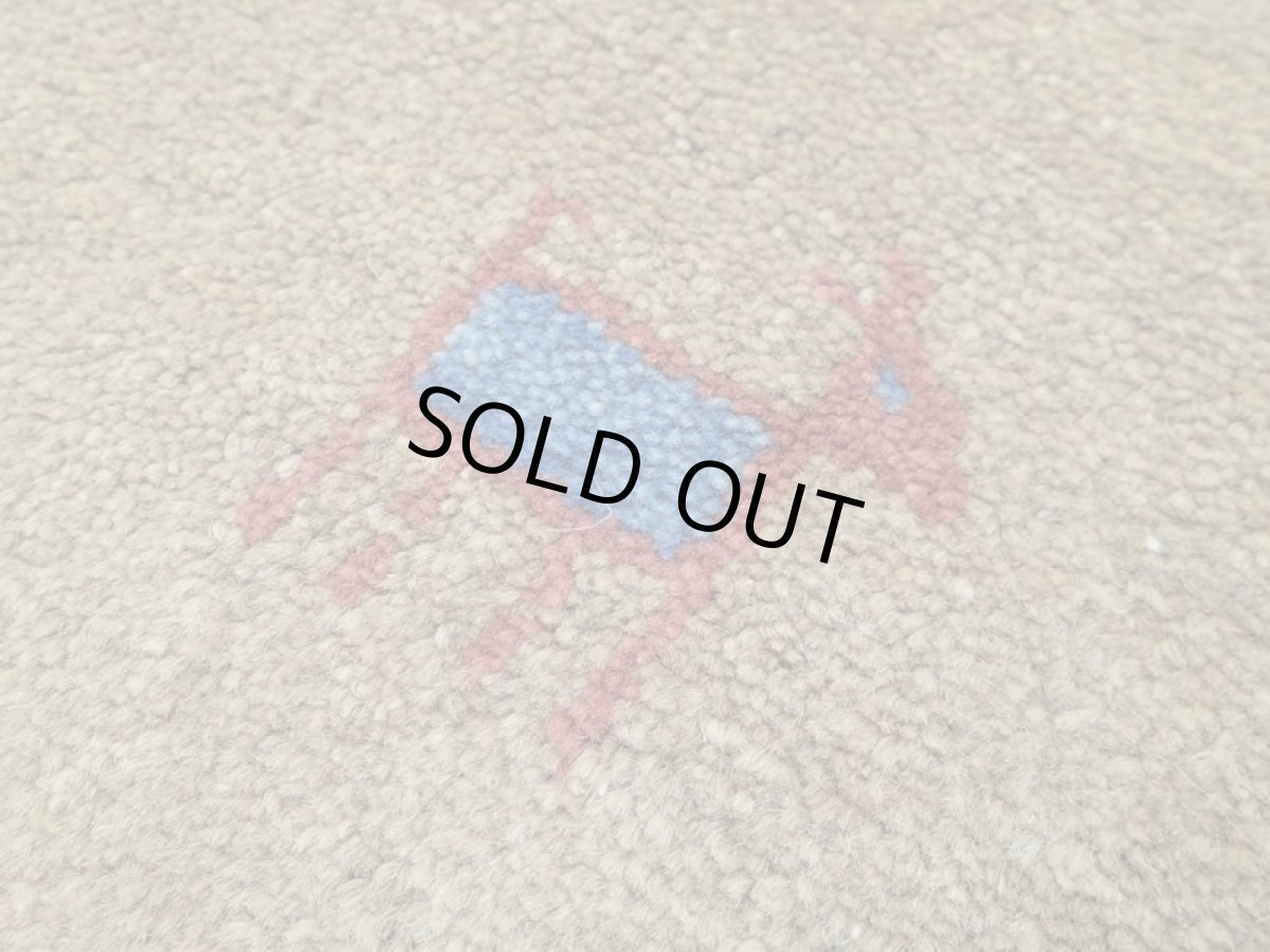 画像13: 新品 ペルシャ ギャッベ 玄関 マット 90cm サイズ 88 x 63 cm 64 肉厚 ウール ハンドメイド ギャベ 手織り トライバル ラグ 天然 敷物 カーペット 深緑 黄土色 玄関ドアマットのアクセントに (13)