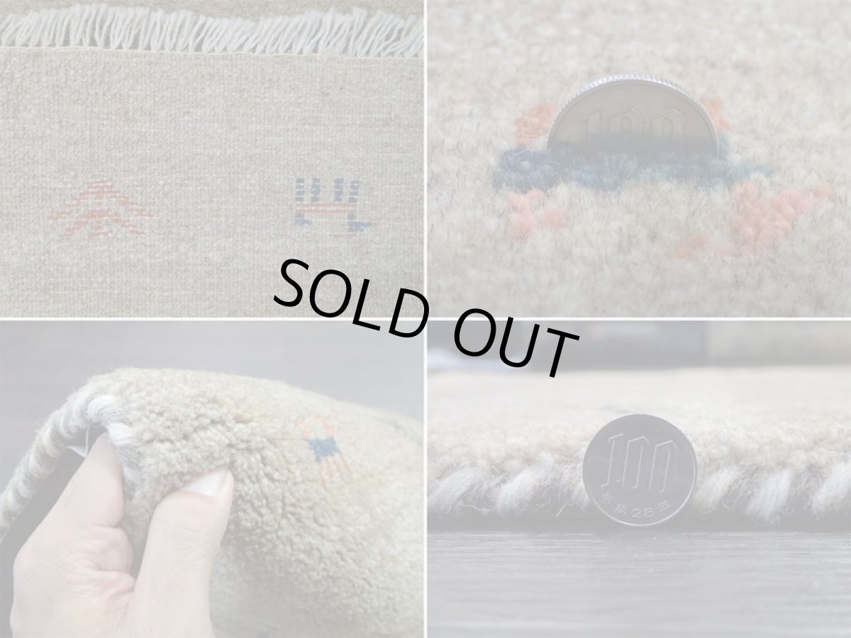 画像20: 新品 ペルシャ ギャッベ 玄関 マット 90cm サイズ 82 x 58 cm C85 肉厚 ウール ハンドメイド ギャベ 手織り トライバル ラグ 天然 敷物 カーペット 茶 鹿 生命の木 玄関ドアマットのアクセントに (20)