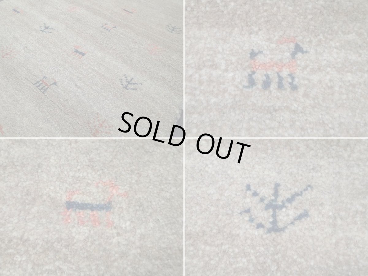 画像17: 新品 ペルシャ ギャッベ 玄関 マット 90cm サイズ 82 x 58 cm C85 肉厚 ウール ハンドメイド ギャベ 手織り トライバル ラグ 天然 敷物 カーペット 茶 鹿 生命の木 玄関ドアマットのアクセントに (17)