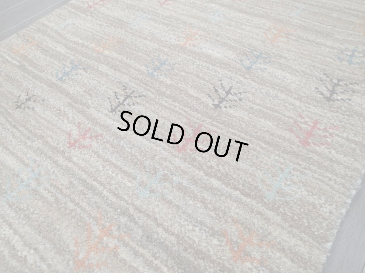 画像11: 新品 ペルシャ ギャッベ 玄関 マット 90cm サイズ 87 x 60 cm C97 肉厚 ウール ハンドメイド ギャベ 手織り トライバル ラグ 天然 敷物 カーペット 茶 灰 マルチカラー 生命の木 玄関ドアマットのアクセントに (11)