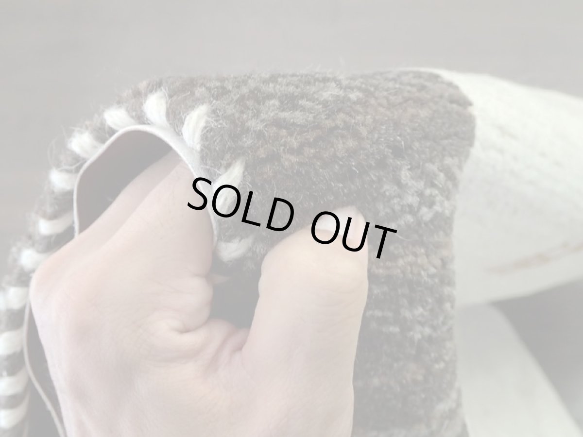 画像14: 新品 ペルシャ ギャッベ 玄関 マット 90cm サイズ 89 x 62 cm C92 肉厚 ウール ハンドメイド ギャベ 手織り トライバル ラグ 天然 敷物 カーペット こげ茶 グレー クリーム 鹿 玄関ドアマットのアクセントに (14)