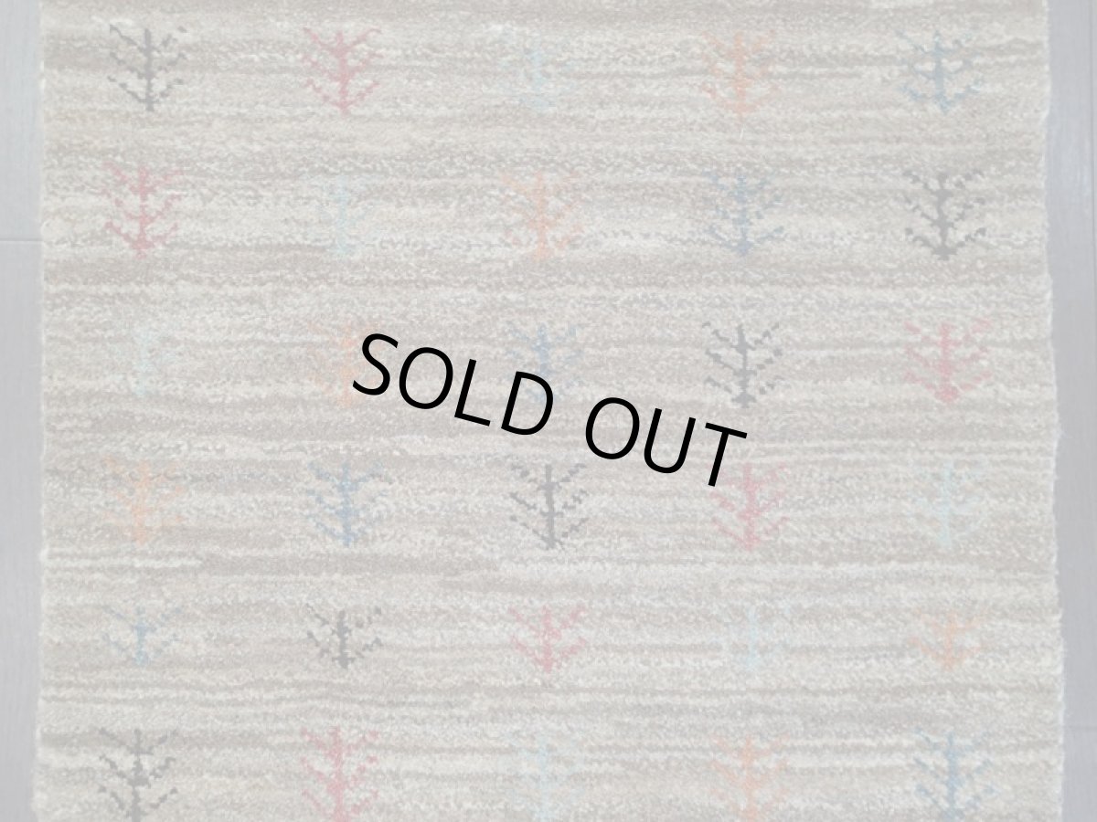 画像8: 新品 ペルシャ ギャッベ 玄関 マット 90cm サイズ 87 x 60 cm C97 肉厚 ウール ハンドメイド ギャベ 手織り トライバル ラグ 天然 敷物 カーペット 茶 灰 マルチカラー 生命の木 玄関ドアマットのアクセントに (8)