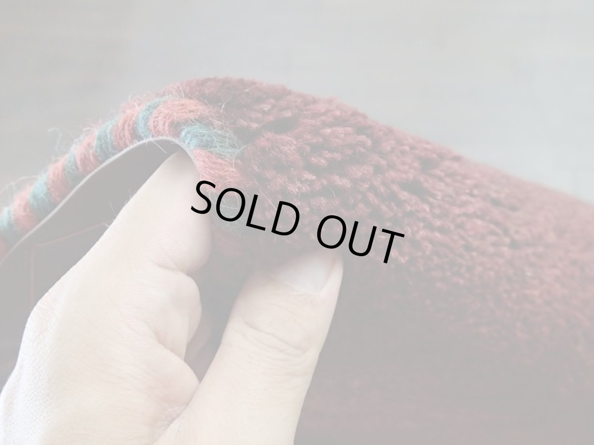 画像13: 新品 ペルシャ ギャッベ 玄関 マット 90cm サイズ 93 x 56 cm C96 肉厚 ウール ハンドメイド ギャベ 手織り トライバル ラグ 天然 敷物 カーペット ワインレッド 鹿 生命の木 玄関ドアマットのアクセントに (13)