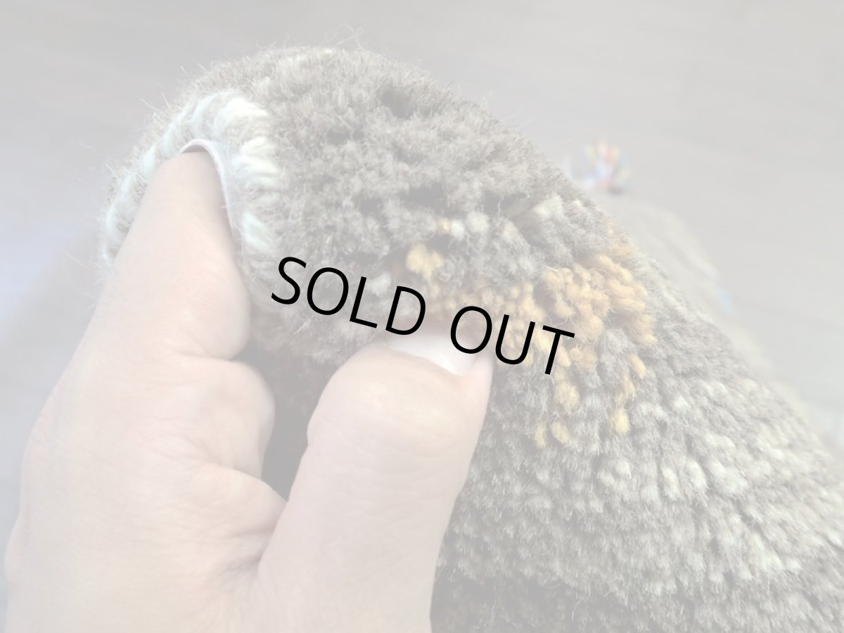 画像14: 新品 ペルシャ ギャッベ 玄関 マット 90cm サイズ 80 x 64 cm C99 肉厚 ウール ハンドメイド ギャベ 手織り トライバル ラグ 天然 敷物 カーペット 茶 灰 マルチカラー 鹿 玄関ドアマットのアクセントに (14)