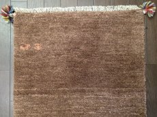 画像6: 新品 ペルシャ ギャッベ 玄関 マット 90cm サイズ 86 x 59 cm C95 肉厚 ウール ハンドメイド ギャベ 手織り トライバル ラグ 天然 敷物 カーペット 茶 オレンジ 鹿 生命の木 玄関ドアマットのアクセントに (6)