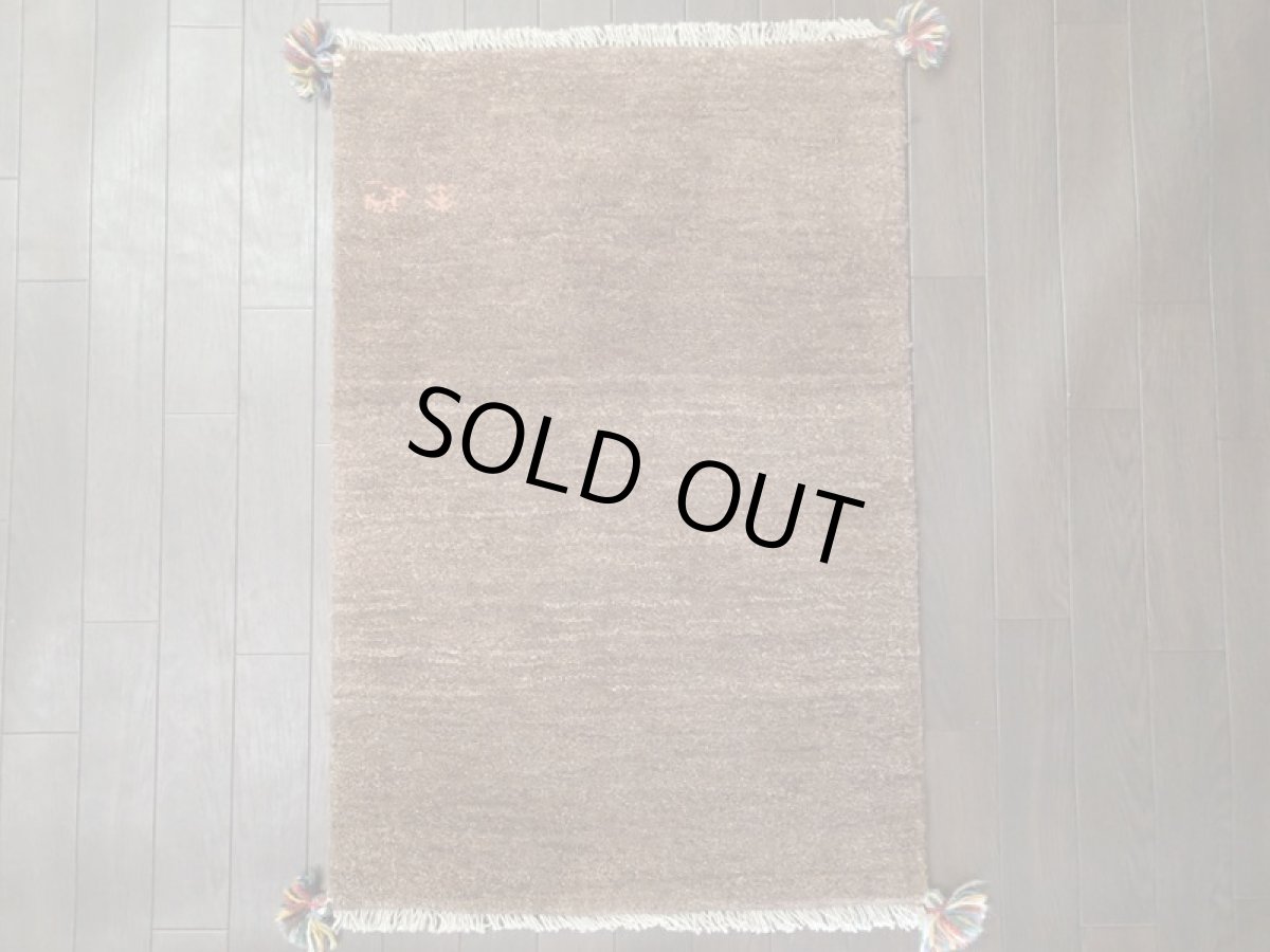 画像2: 新品 ペルシャ ギャッベ 玄関 マット 90cm サイズ 86 x 59 cm C95 肉厚 ウール ハンドメイド ギャベ 手織り トライバル ラグ 天然 敷物 カーペット 茶 オレンジ 鹿 生命の木 玄関ドアマットのアクセントに (2)