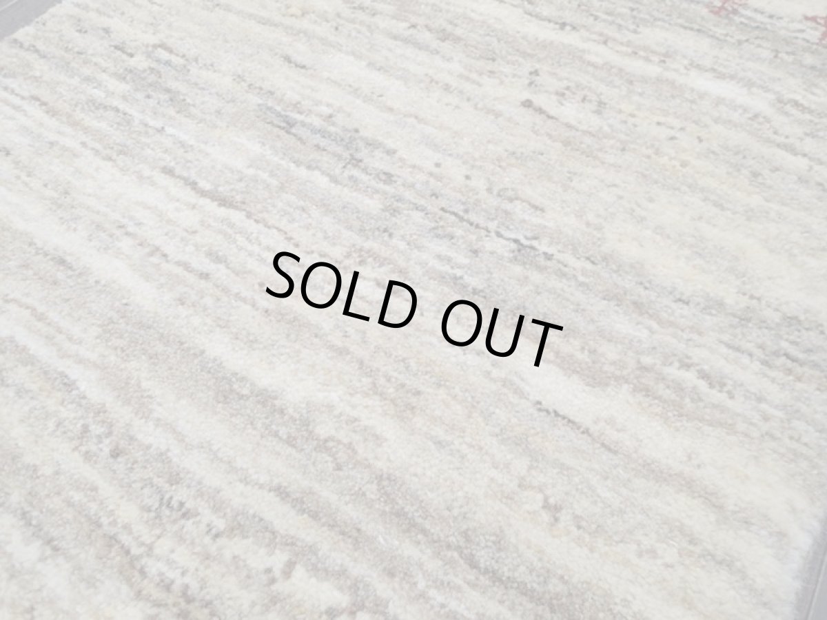 画像11: 新品 ペルシャ ギャッベ 玄関 マット 90cm サイズ 87 x 62 cm C111 肉厚 ウール ハンドメイド ギャベ 手織り トライバル ラグ 天然 敷物 カーペット 生成り クリーム 赤 動物 生命の樹 玄関ドアマットのアクセントに (11)