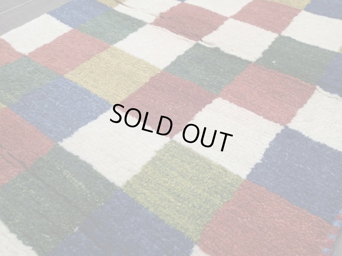 画像12: 新品 ペルシャ ギャッベ 玄関 マット 90cm サイズ 80 x 56 cm 200 肉厚 ウール ハンドメイド ギャベ 手織り トライバル ラグ 天然 敷物 カーペット マルチカラー ブロック 玄関ドアマットのアクセントに (12)