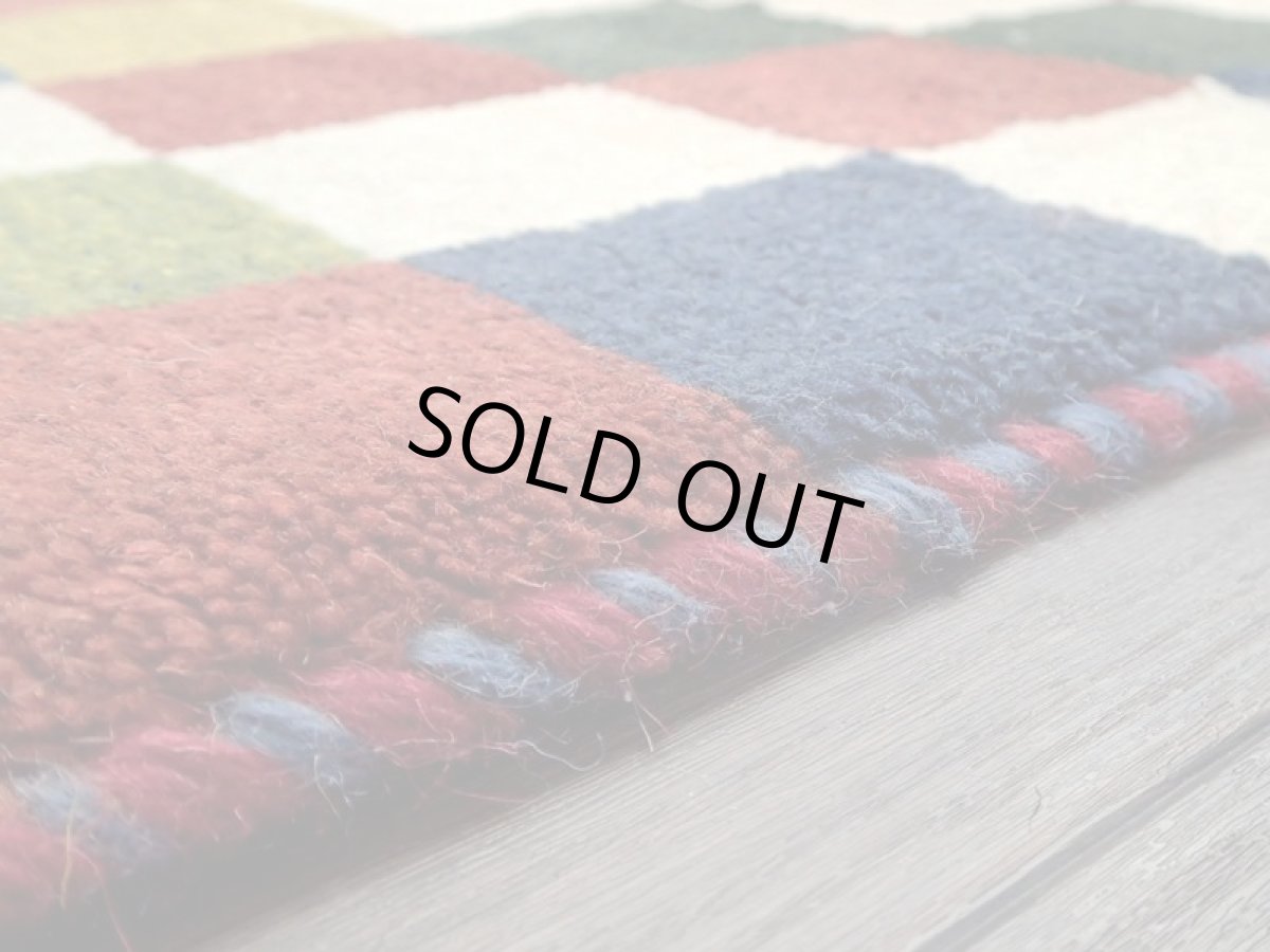 画像14: 新品 ペルシャ ギャッベ 玄関 マット 90cm サイズ 80 x 56 cm 200 肉厚 ウール ハンドメイド ギャベ 手織り トライバル ラグ 天然 敷物 カーペット マルチカラー ブロック 玄関ドアマットのアクセントに (14)